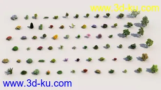 3D打印模型地产常用Max灌木经典合集（有贴图 代理）的图片