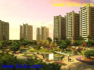 3D打印模型住宅区的图片