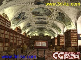 3D打印模型欧式图书馆的图片