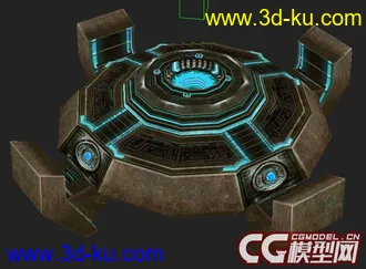 3D打印模型科幻飞碟  有完整骨骼和动画 要的拿去的图片