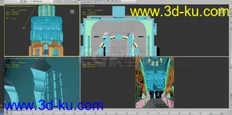 3D打印模型教堂，圣殿楼梯一角的图片