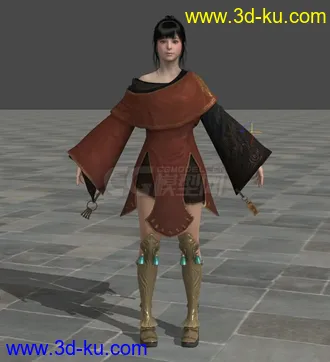 3D打印模型沙漠妹子 BlackDesert 可爱萝莉性感的图片