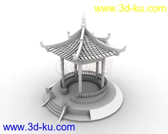 3D打印模型新手第一次做【亭子】~的图片