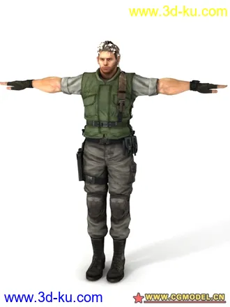 3D打印模型biohazard 5 全標準姿勢-model (沒骨架)的图片