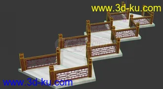 3D打印模型折桥  小桥 景观桥的图片