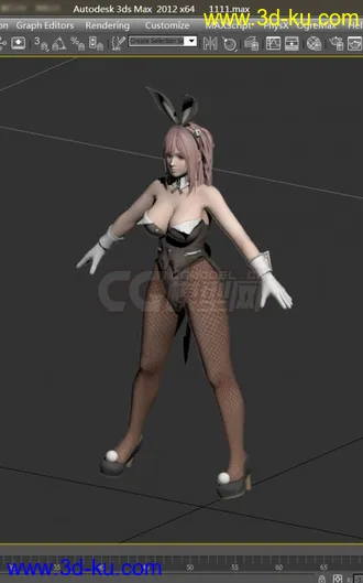3D打印模型生或死5 穗乃果 / Honoka 可爱兔女郎 DOA5 性感丝袜黑丝兔女郎的图片