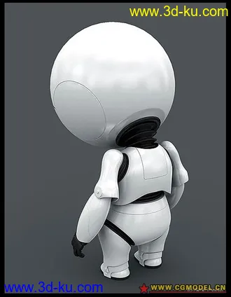 3D打印模型Q版次世代机器人 已经添加动画与骨骼的图片