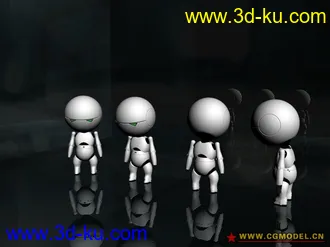 3D打印模型Q版次世代机器人 已经添加动画与骨骼的图片