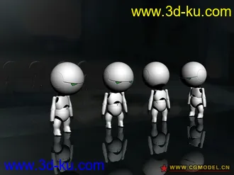 3D打印模型Q版次世代机器人 已经添加动画与骨骼的图片