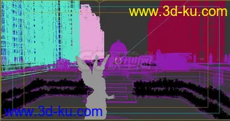 3dmax全模型建筑动画场景 小区园林绿化特写镜头的图片