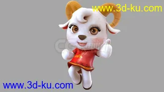 3D打印模型可爱的小羊的图片