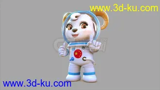 3D打印模型可爱的宇航员小羊的图片