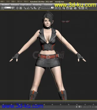3D打印模型DOA5 性感御姐 Momiji 皮衣女郎 性感女郎 长发女郎 生与死5的图片