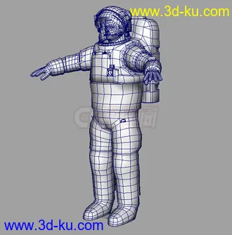 高质量宇航员模型，航天员，max文件带绑定，4k贴图的图片