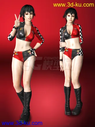 3D打印模型DOA5 Pai chen/ 短发版陈佩 性感女郎 俏皮萝莉 可爱萝莉  赛车女郎  性感萝莉的图片