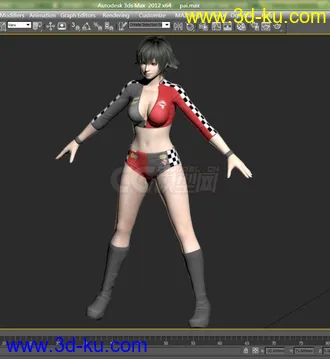 3D打印模型DOA5 Pai chen/ 短发版陈佩 性感女郎 俏皮萝莉 可爱萝莉  赛车女郎  性感萝莉的图片