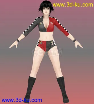3D打印模型DOA5 Pai chen/ 短发版陈佩 性感女郎 俏皮萝莉 可爱萝莉  赛车女郎  性感萝莉的图片