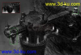3D打印模型地府场景的图片