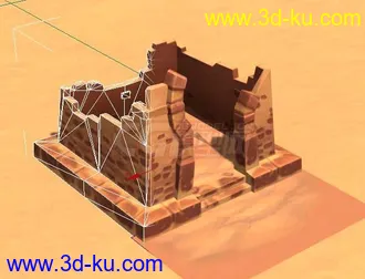 3D打印模型火炬之光2沙漠建筑-破损的房屋的图片