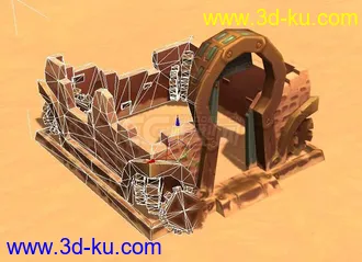 3D打印模型火炬之光2沙漠建筑-破损的房屋的图片