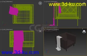 3D打印模型低调沙发一根的图片