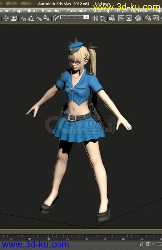 Marie Rose/玛莉萝丝 性感女警 可爱警察 可爱萝莉 性感萝莉 性感女郎 DOA5 生或死5模型的图片3