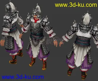 3D打印模型武将 将军  古代将领的图片