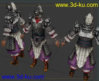 3D打印模型武将 将军  古代将领的图片