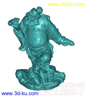 3D打印模型钟馗只是stl扫描文件的图片