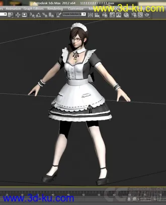 3D打印模型Kokoro 心 女仆版 可爱女仆 性感女仆 可爱萝莉 性感萝莉 性感女郎 DOA5 生或死5的图片