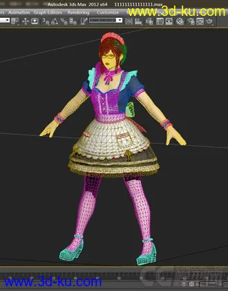 3D打印模型Kokoro 心 女仆版 可爱女仆 性感女仆 可爱萝莉 性感萝莉 性感女郎 DOA5 生或死5的图片