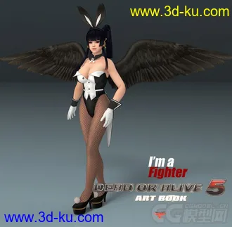 3D打印模型Nyotengu 性感兔女郎 性感网袜 性感御姐 性感丝袜 性感忍者 女天狗 DOA5 生与死5的图片
