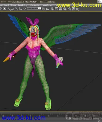3D打印模型Nyotengu 性感兔女郎 性感网袜 性感御姐 性感丝袜 性感忍者 女天狗 DOA5 生与死5的图片