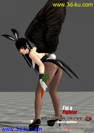 3D打印模型Nyotengu 性感兔女郎 性感网袜 性感御姐 性感丝袜 性感忍者 女天狗 DOA5 生与死5的图片
