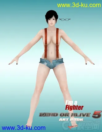 3D打印模型Kokoro 心 沙滩版 可爱女郎 沙滩女孩 背带裤女孩 可爱萝莉 性感女郎 DOA5 生或死5的图片