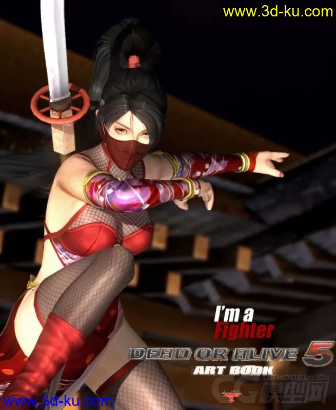 Momiji 网袜忍者版 性感网袜 性感御姐 性感丝袜 性感忍者 红叶 DOA5 生与死5模型的图片1