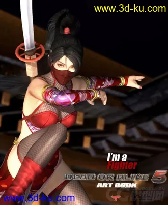 3D打印模型Momiji 网袜忍者版 性感网袜 性感御姐 性感丝袜 性感忍者 红叶 DOA5 生与死5的图片