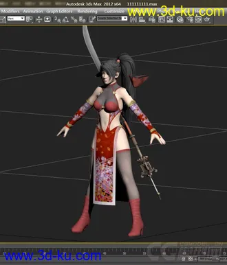 3D打印模型Momiji 网袜忍者版 性感网袜 性感御姐 性感丝袜 性感忍者 红叶 DOA5 生与死5的图片