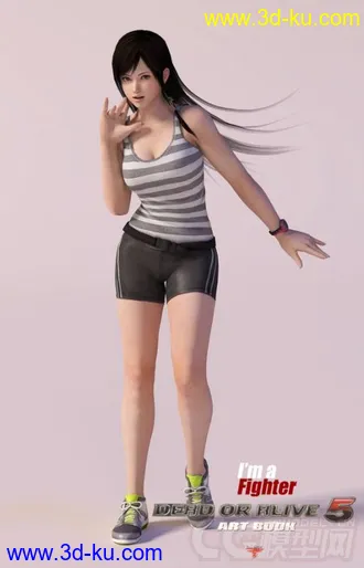 3D打印模型Kokoro 心 运动版 可爱女郎 运动装女孩 可爱萝莉 性感女郎 DOA5 生或死5的图片