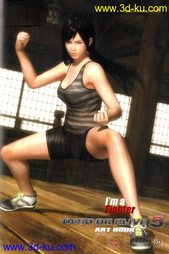 3D打印模型Kokoro 心 运动版 可爱女郎 运动装女孩 可爱萝莉 性感女郎 DOA5 生或死5的图片