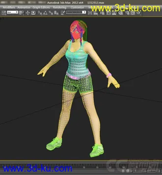 3D打印模型Kokoro 心 运动版 可爱女郎 运动装女孩 可爱萝莉 性感女郎 DOA5 生或死5的图片