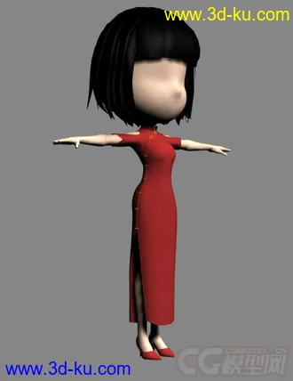 3D打印模型小女孩的图片