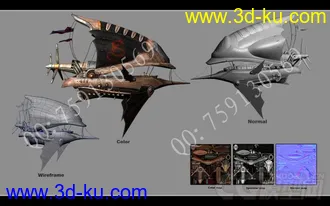 3D打印模型一个科幻飞船的图片