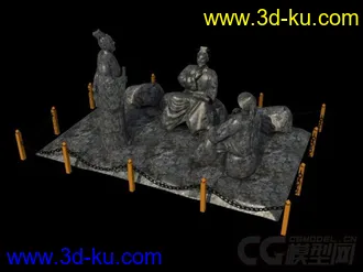 3D打印模型展馆古人雕塑的图片