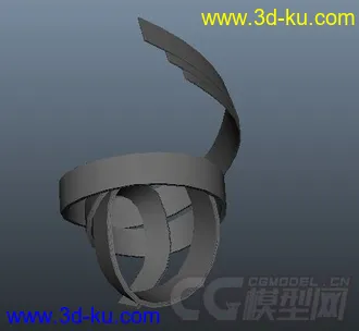 3D打印模型彩带卷带，建筑雕塑的图片
