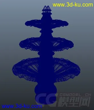 3D打印模型欧式喷泉雕塑、柱子喷泉、圆盆喷泉的图片