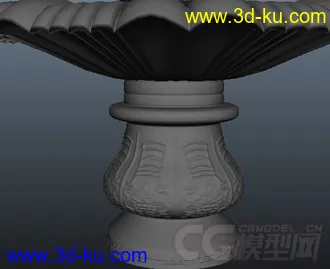 3D打印模型欧式喷泉雕塑、柱子喷泉、圆盆喷泉的图片