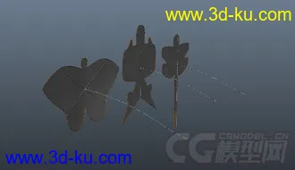 3D打印模型燕子、蜻蜓、蝴蝶三个风筝的图片