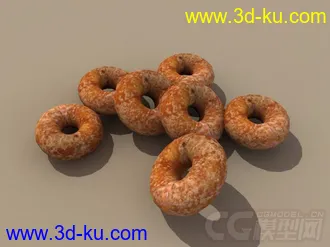 3D打印模型面包圈，甜甜圈的图片