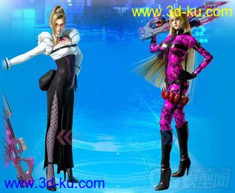 3D打印模型性感御姐 枪神御姐 性感女郎 枪神女郎 俏皮女郎的图片